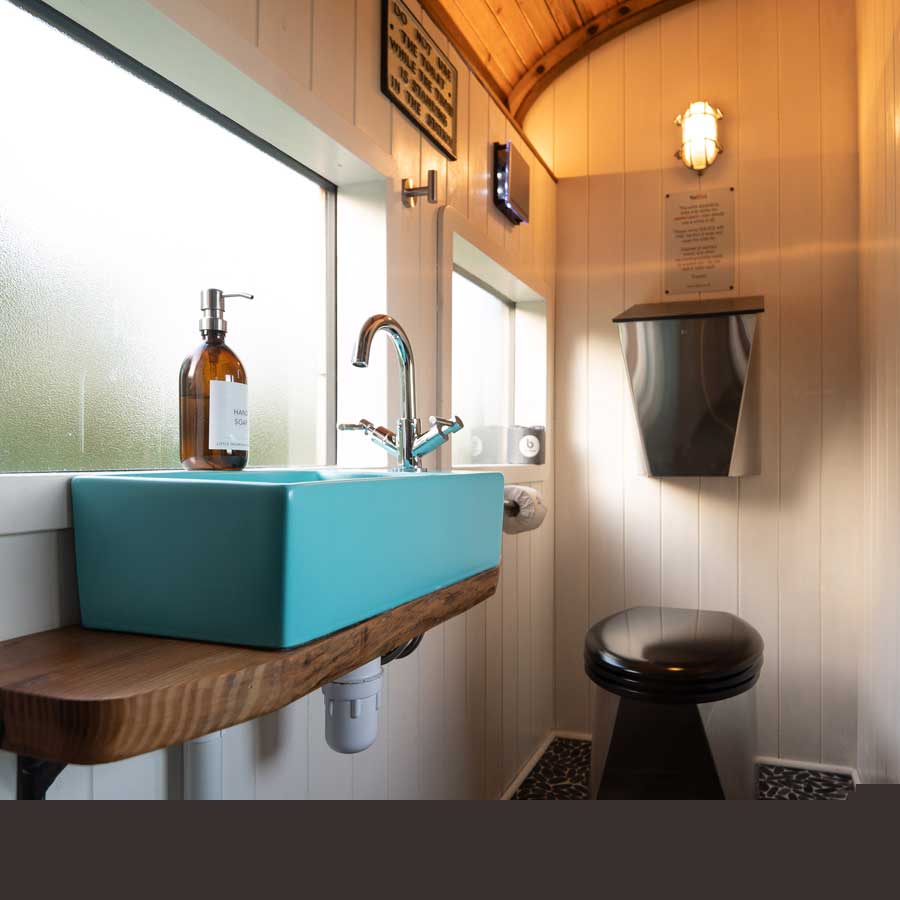 No sharing. Glamping with a private bathroom and rainfall shower